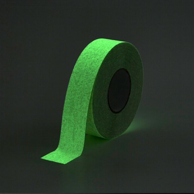 Glowing in the dark anti-slip tape